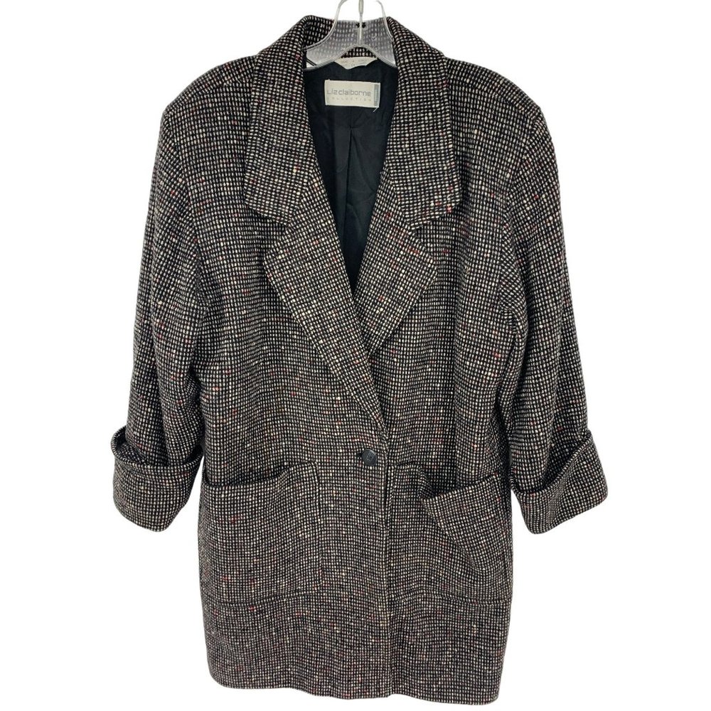 Vintage Liz Claiborne Oversized Wool Coat Size 10P